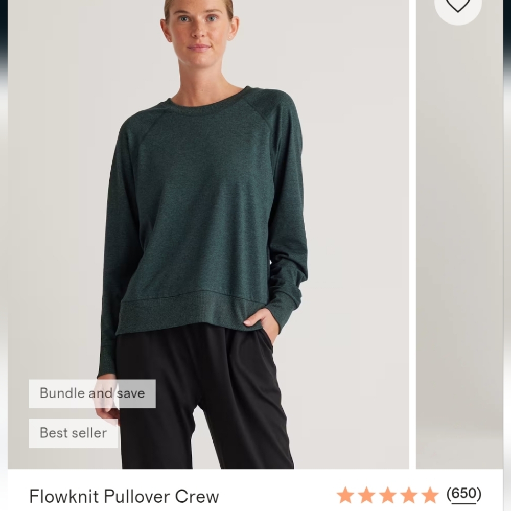 Quince Flowknit Crew Pullover BUNDLE OF THREE medium grey black green - Picture 4 of 8